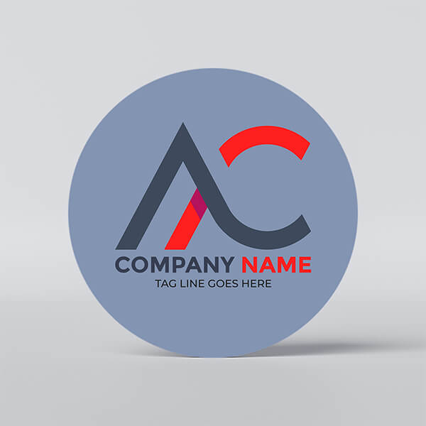 Full Pic Upload Design:  Circle Shaped Business Acrylic Coaster