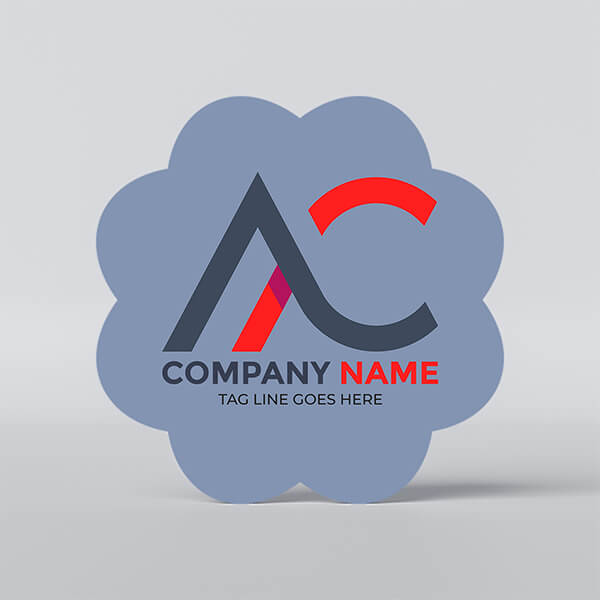 Full Pic Upload Design:  Floral Shaped Business Acrylic Coaster