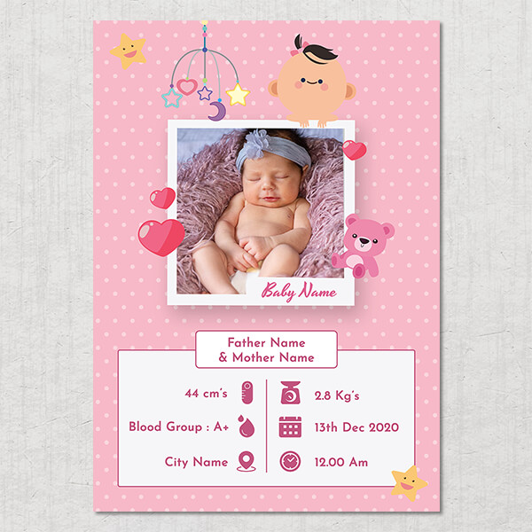 Custom Lovely Sleepy Baby Design Acrylic Photo Frame