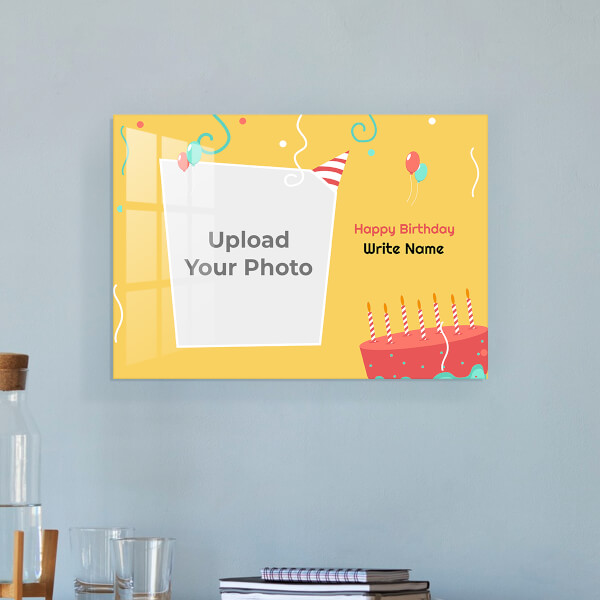 Custom Birthday Blast Design: Landscape Acrylic Photo Frame with Image Printing – PrintShoppy Photo Frames