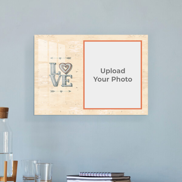 Custom Love Arrows Design: Landscape Acrylic Photo Frame with Image Printing – PrintShoppy Photo Frames