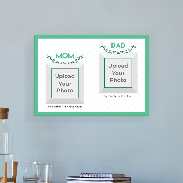 Custom Mom and Dad Best Wishes Design: Landscape Acrylic Photo Frame with Image Printing – PrintShoppy Photo Frames