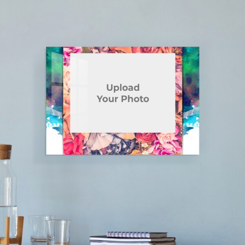 Happiness with Family Quotation Design: Landscape Acrylic Photo Frame ...