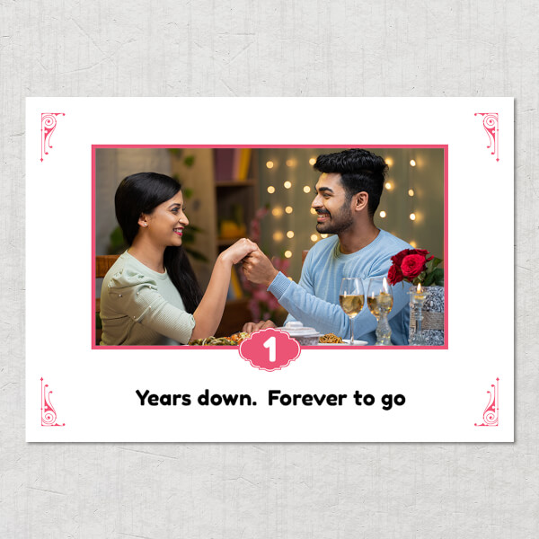 Custom Vintage Frame with Quotation Design: Landscape Acrylic Photo Frame with Image Printing – PrintShoppy Photo Frames