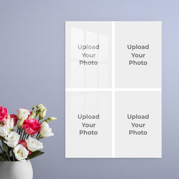 Custom 4 Pics Upload Design: Portrait Acrylic Photo Frame with Image Printing – PrintShoppy Photo Frames