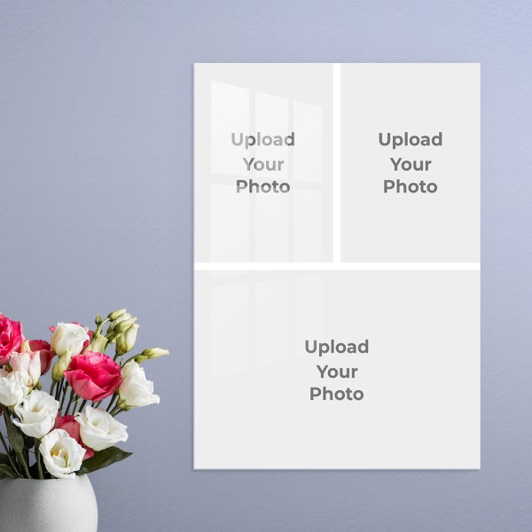 Custom 3 Pics Upload Design: Portrait Acrylic Photo Frame with Image Printing – PrintShoppy Photo Frames