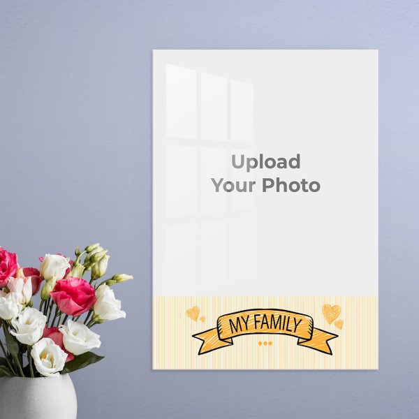Custom My Family Design: Portrait Acrylic Photo Frame with Image Printing – PrintShoppy Photo Frames