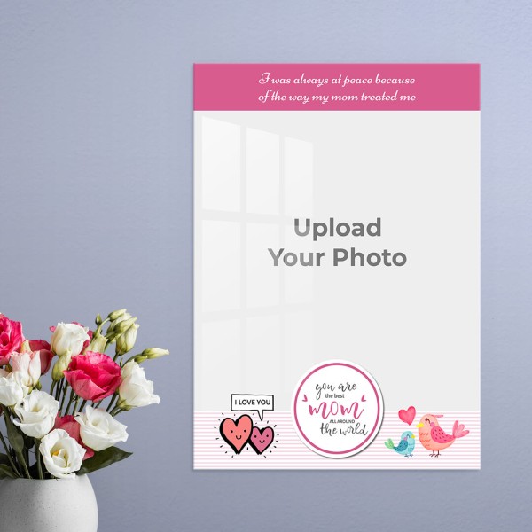 Custom Best Mom Design: Portrait Acrylic Photo Frame with Image Printing – PrintShoppy Photo Frames