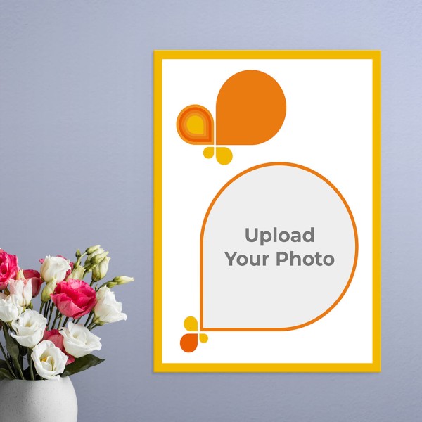 Custom Orange Colour Abstracts Design: Portrait Acrylic Photo Frame with Image Printing – PrintShoppy Photo Frames