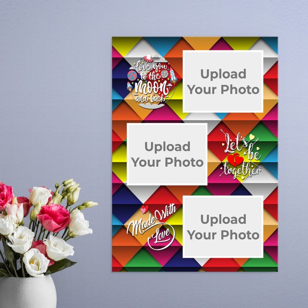 Custom Lets Be Together with Abstract Background Design: Portrait Acrylic Photo Frame with Image Printing – PrintShoppy Photo Frames