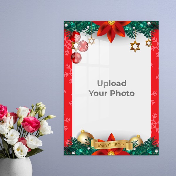 Custom Merry Christmas Design: Portrait Acrylic Photo Frame with Image Printing – PrintShoppy Photo Frames