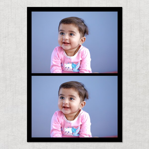 Custom 2 Pics Upload with Border Design: Portrait Acrylic Photo Frame with Image Printing – PrintShoppy Photo Frames
