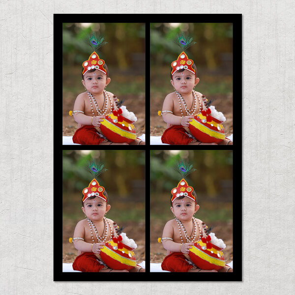 Custom 4 Pics Upload with Border Design: Portrait Acrylic Photo Frame with Image Printing – PrintShoppy Photo Frames
