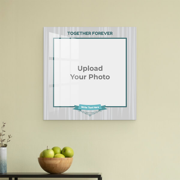 Custom Together Forever Design: Square Acrylic Photo Frame with Image Printing – PrintShoppy Photo Frames