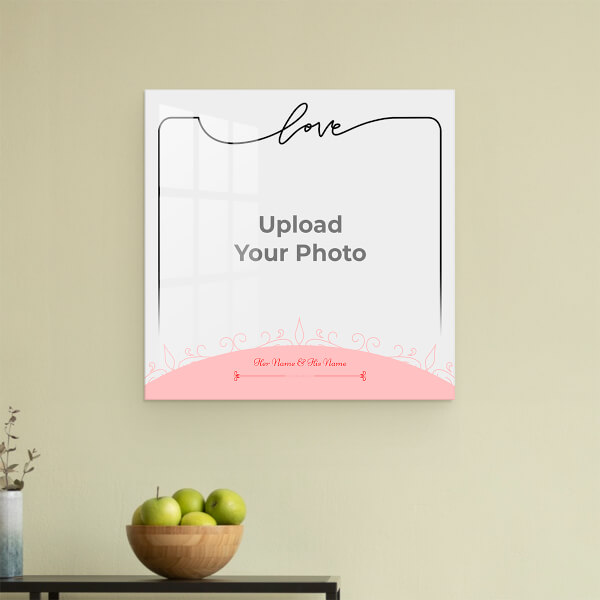 Custom Love Frame Design: Square Acrylic Photo Frame with Image Printing – PrintShoppy Photo Frames