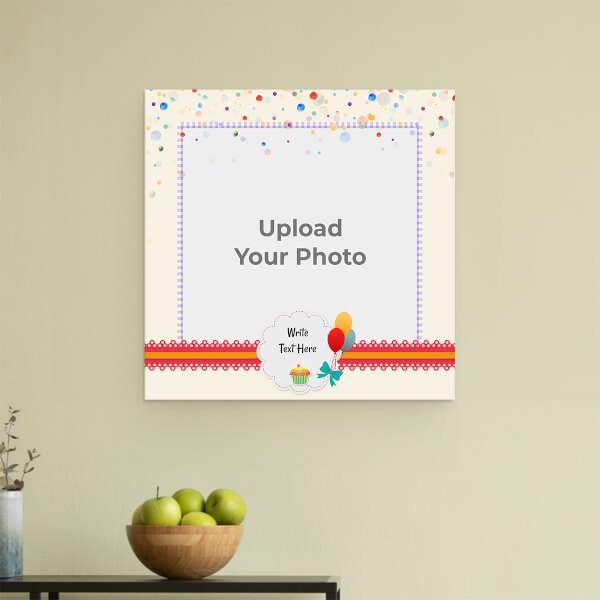 Custom Happy Birthday with Balloons: Square Acrylic Photo Frame with Image Printing – PrintShoppy Photo Frames