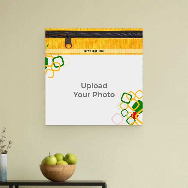 Custom Abstract Theme with Yellow Background: Square Acrylic Photo Frame with Image Printing – PrintShoppy Photo Frames