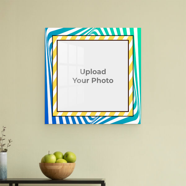 Custom Revolving Pattern Theme: Square Acrylic Photo Frame with Image Printing – PrintShoppy Photo Frames