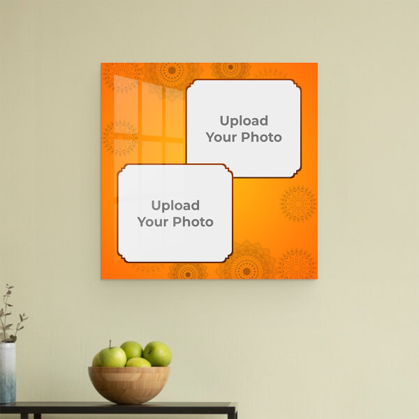 Custom Happy Wedding Theme: Square Acrylic Photo Frame with Image Printing – PrintShoppy Photo Frames