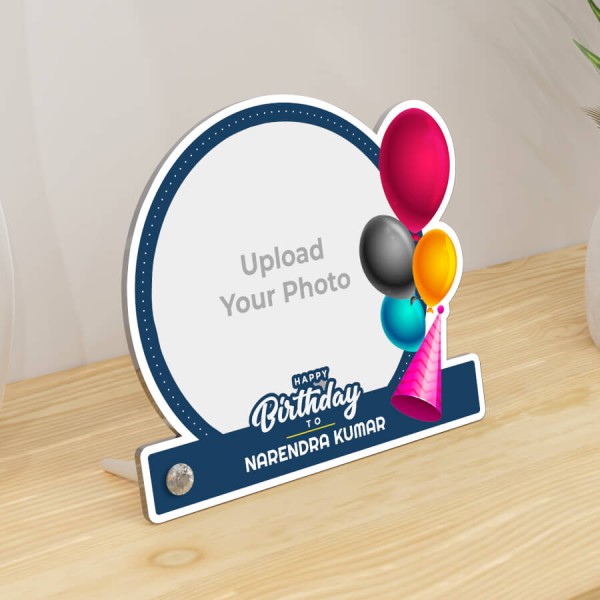 Custom Happy Birthday Acrylic Photo Stand Design