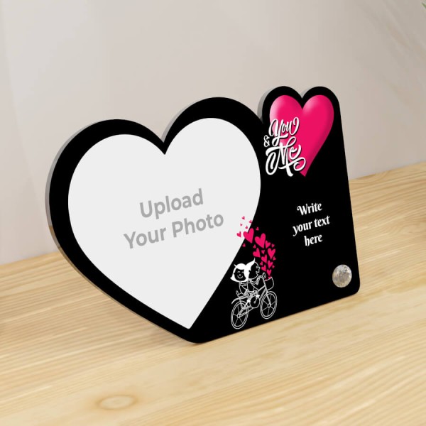 Custom You And Me Valentine With Custom Image And Text Design Photo Stand