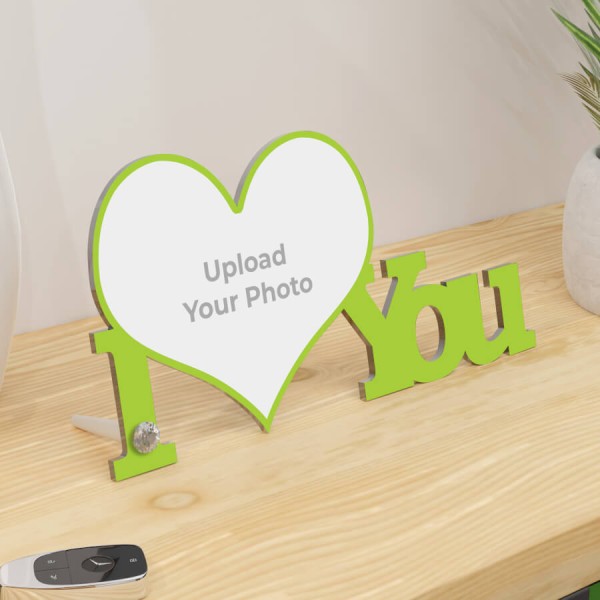 Custom I Love You Valentines Design Acrylic Photo Stand  With Your Image