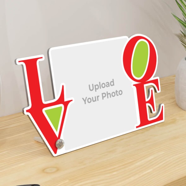 Custom Custom Square Image Photo Stand With Love Design
