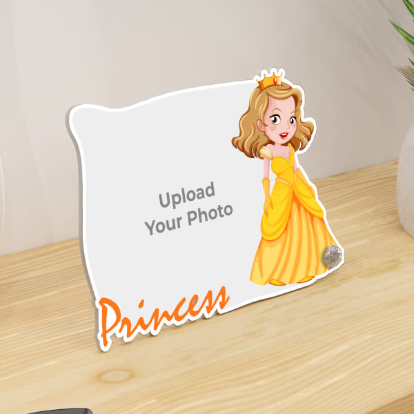 Custom Upload Your Photo On Cute Little Princess Design Acrylic Photo Stand