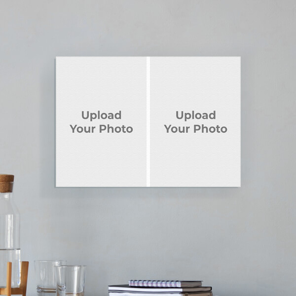 Custom 2 Pic Upload Design: Landscape Aluminium Photo Frame with Image Printing – PrintShoppy Photo Frames
