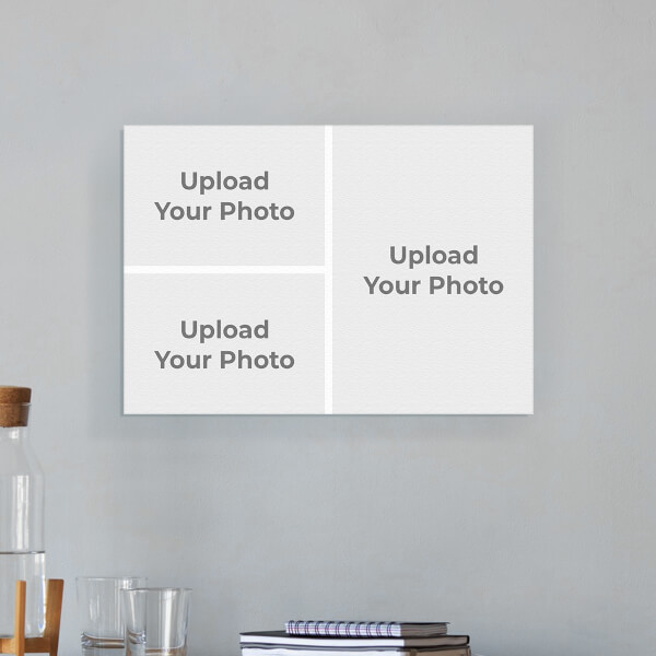 Custom 3 Pic Upload Design: Landscape Aluminium Photo Frame with Image Printing – PrintShoppy Photo Frames