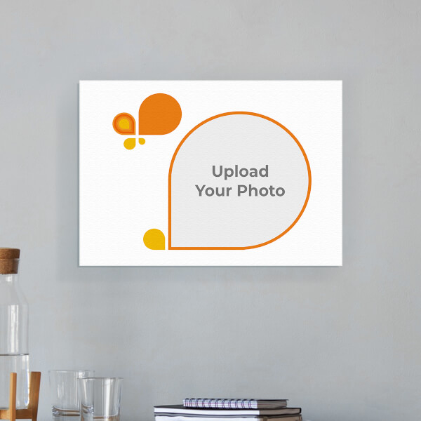 Custom Orange Colour Abstracts Design: Landscape Aluminium Photo Frame with Image Printing – PrintShoppy Photo Frames