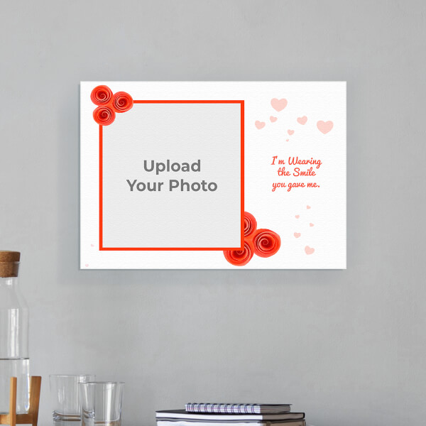 Custom Orange Flowers with Quotation Design: Landscape Aluminium Photo Frame with Image Printing – PrintShoppy Photo Frames