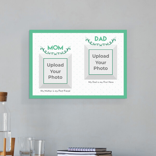 Custom Mom and Dad Best Wishes Design: Landscape Aluminium Photo Frame with Image Printing – PrintShoppy Photo Frames