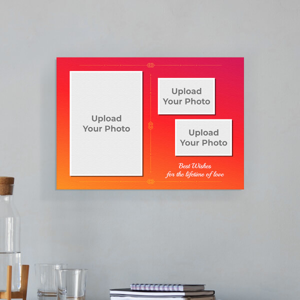 Custom Pink and Orange Traditional Frame Design: Landscape Aluminium Photo Frame with Image Printing – PrintShoppy Photo Frames