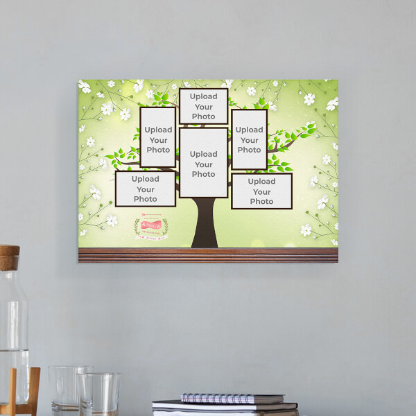 Custom Family Tree Design: Landscape Aluminium Photo Frame with Image Printing – PrintShoppy Photo Frames