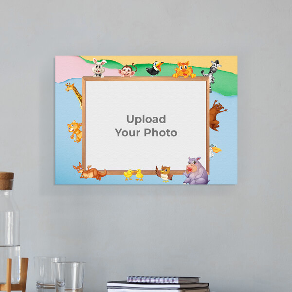 Custom Cartoon Animals Frame Design: Landscape Aluminium Photo Frame with Image Printing – PrintShoppy Photo Frames