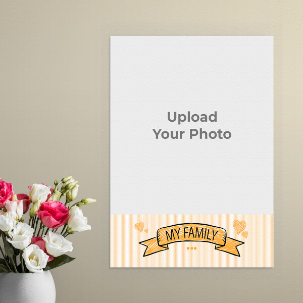 Custom My Family Design: Portrait Aluminium Photo Frame with Image Printing – PrintShoppy Photo Frames