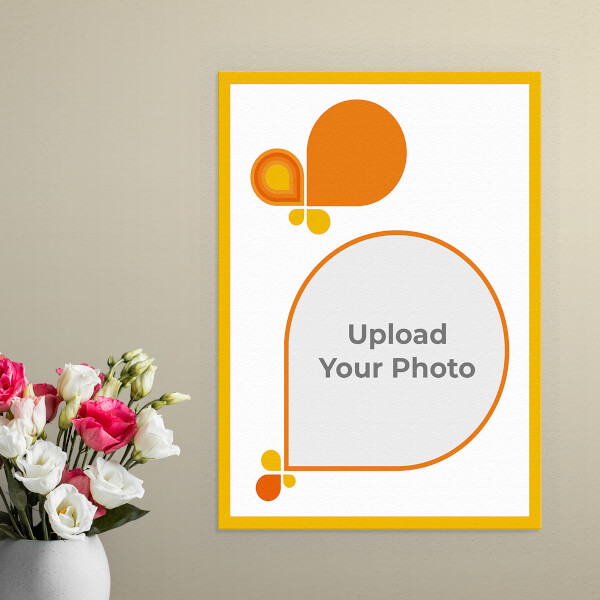Custom Orange Colour Abstracts Design: Portrait Aluminium Photo Frame with Image Printing – PrintShoppy Photo Frames