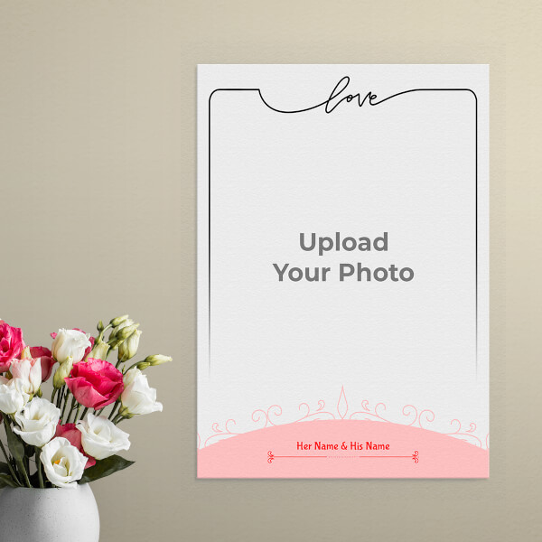 Custom Love Frame Design: Portrait Aluminium Photo Frame with Image Printing – PrintShoppy Photo Frames