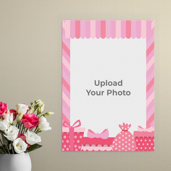 Custom Happy Birthday with Gift Boxes Design: Portrait Aluminium Photo Frame with Image Printing – PrintShoppy Photo Frames