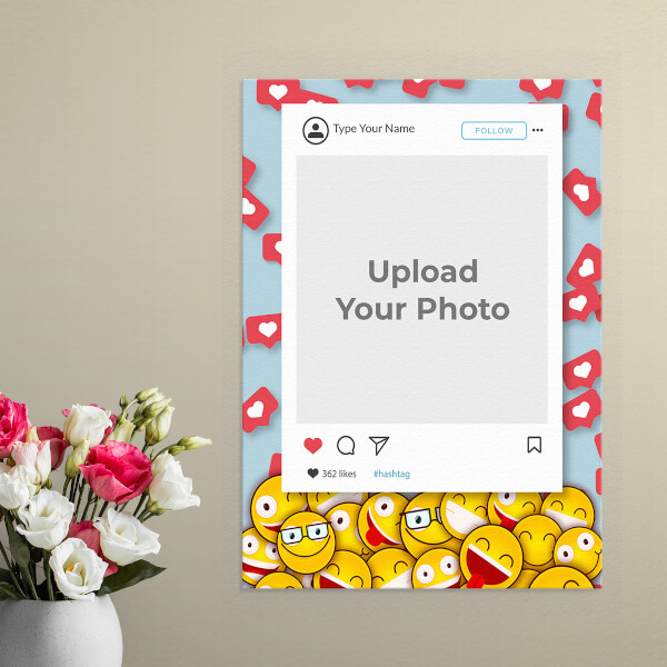 Custom Social Butterflies Design: Portrait Aluminium Photo Frame with Image Printing – PrintShoppy Photo Frames