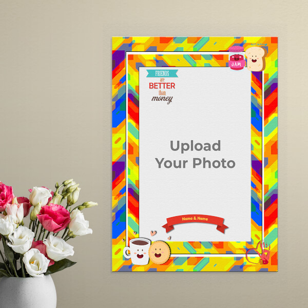 Custom Happy Friendship Day Design: Portrait Aluminium Photo Frame with Image Printing – PrintShoppy Photo Frames