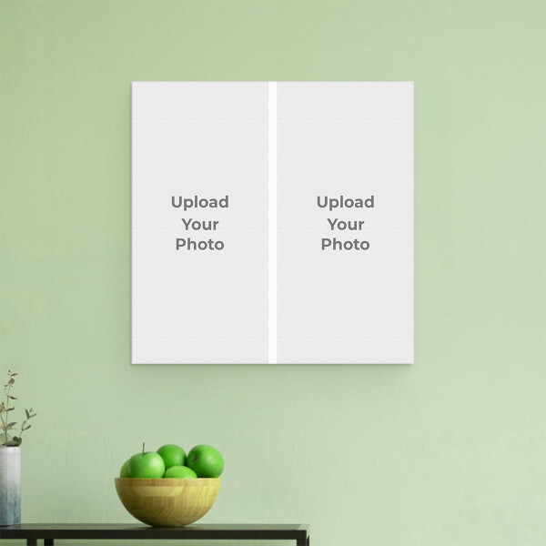 Custom 2 Pics Upload Design: Square Aluminium Photo Frame with Image Printing – PrintShoppy Photo Frames