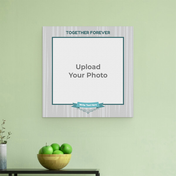 Custom Together Forever Design: Square Aluminium Photo Frame with Image Printing – PrintShoppy Photo Frames