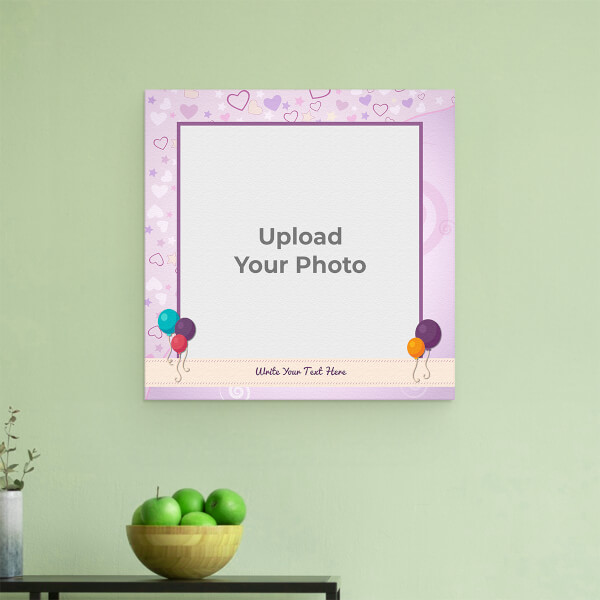 Custom Birthday Balloons Design: Square Aluminium Photo Frame with Image Printing – PrintShoppy Photo Frames