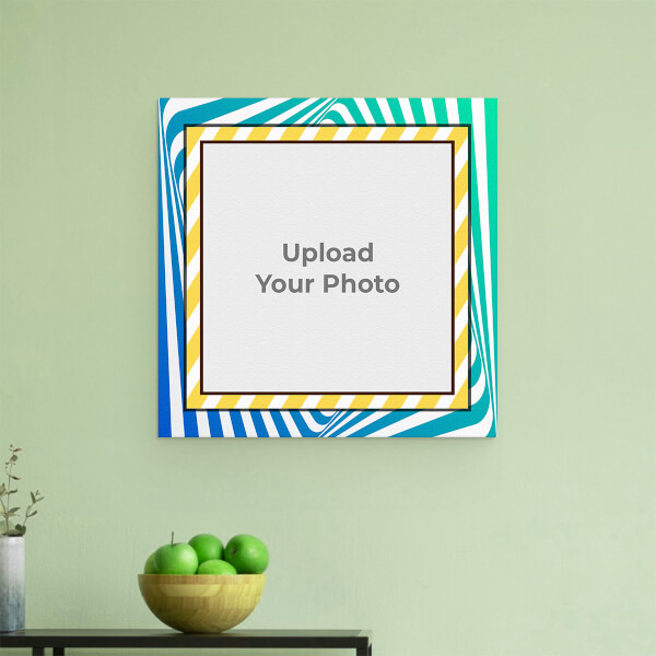 Custom Revolving Pattern Theme: Square Aluminium Photo Frame with Image Printing – PrintShoppy Photo Frames