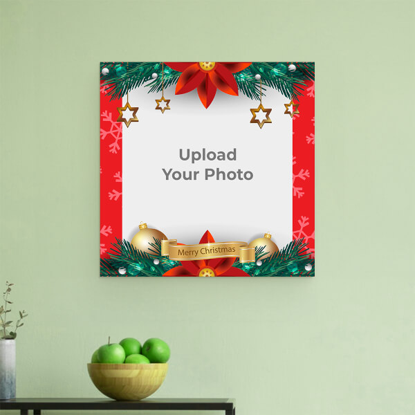 Custom Merry Christmas Design: Square Aluminium Photo Frame with Image Printing – PrintShoppy Photo Frames