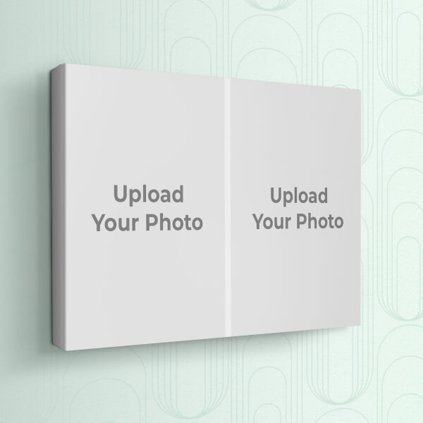Custom 2 Pic Upload Design: Landscape canvas Photo Frame with Image Printing – PrintShoppy Photo Frames