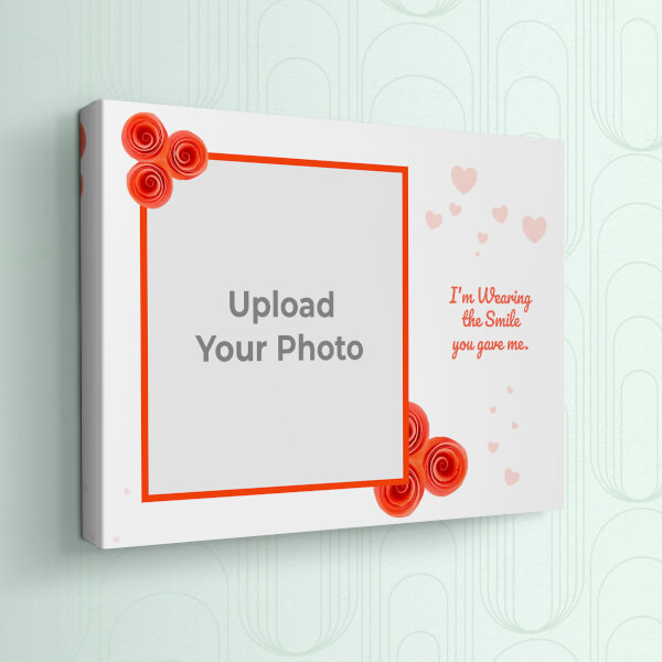 Custom Orange Flowers with Quotation Design: Landscape canvas Photo Frame with Image Printing – PrintShoppy Photo Frames