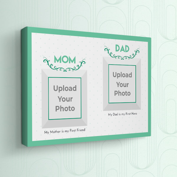 Custom Mom and Dad Best Wishes Design: Landscape canvas Photo Frame with Image Printing – PrintShoppy Photo Frames